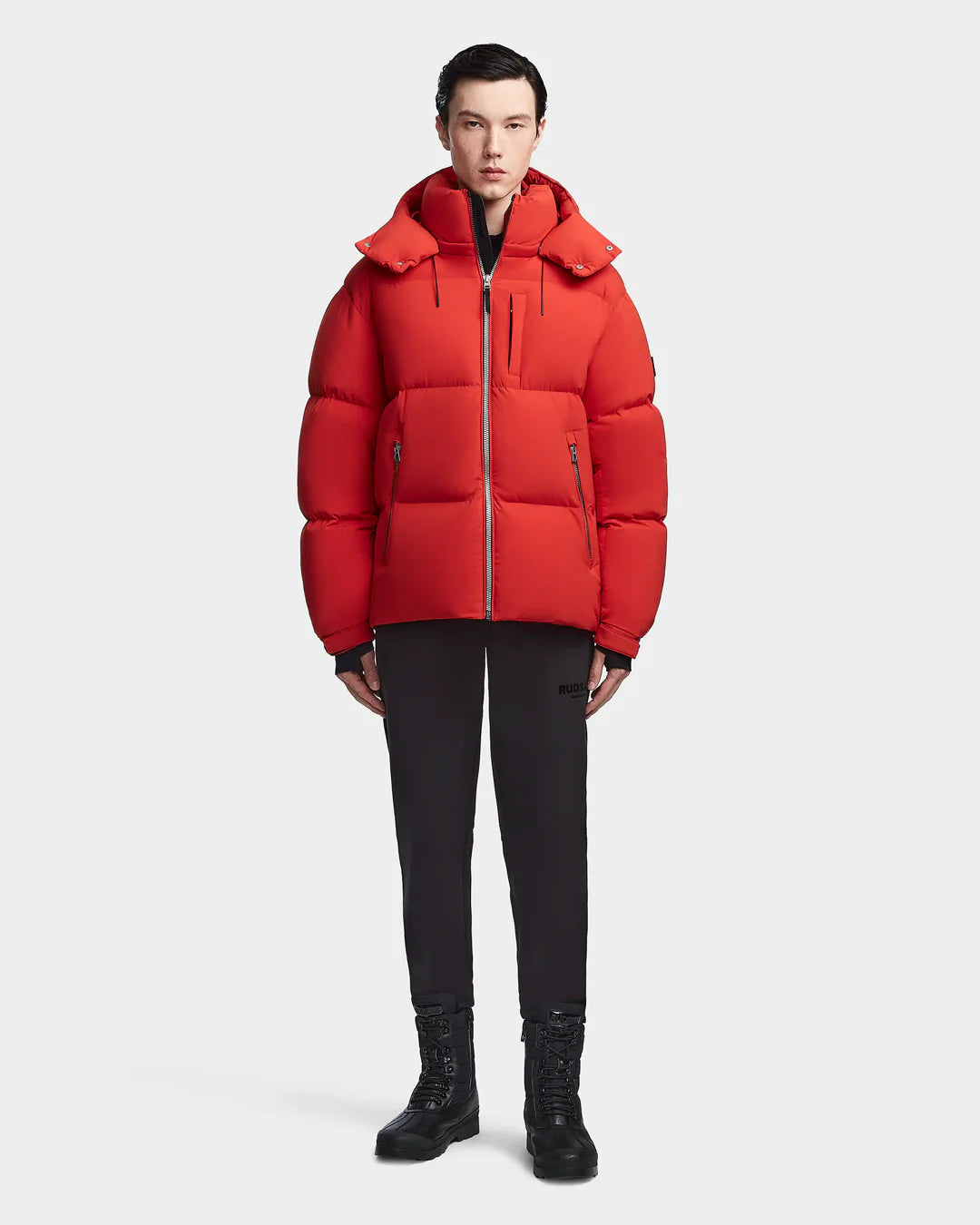 VINCENT M MEN'S MATTE DOWN PUFFER WITH HOOD